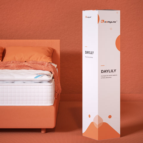 Homylink Single Mattress Pocket Sprung Pillow Top Orthopedic Mattress, Breathable Knitting Fabric Wave Massage Cotton Mattress, (3Ft-90*190 Cm), 27cm Height-DAYLILY